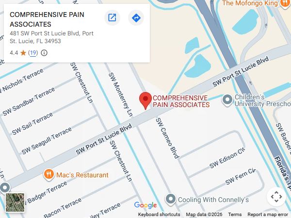Get Directions to Comprehensive Pain of the Palm Beaches in Port St. Lucie, FL Get Directions to Comprehensive Pain of the Palm Beaches in Port St. Lucie, FL